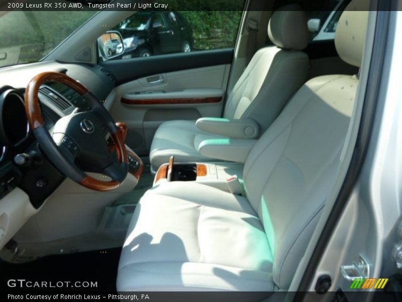 Tungsten Pearl / Light Gray 2009 Lexus RX 350 AWD