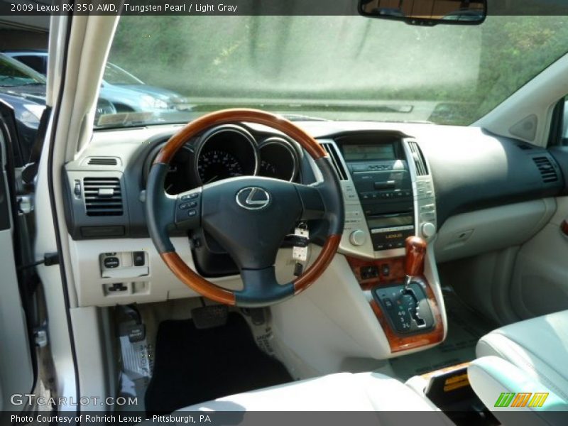 Tungsten Pearl / Light Gray 2009 Lexus RX 350 AWD
