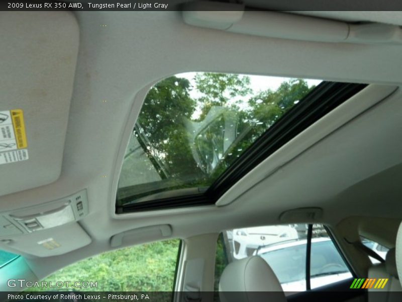 Tungsten Pearl / Light Gray 2009 Lexus RX 350 AWD
