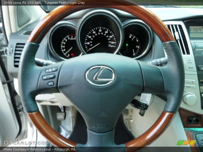 Tungsten Pearl / Light Gray 2009 Lexus RX 350 AWD