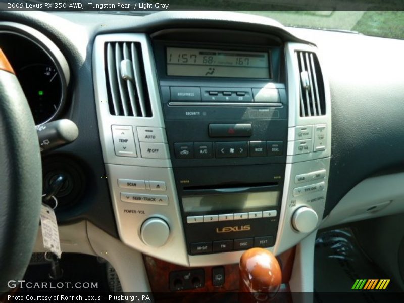 Tungsten Pearl / Light Gray 2009 Lexus RX 350 AWD