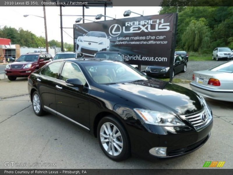 Obsidian Black / Parchment 2010 Lexus ES 350