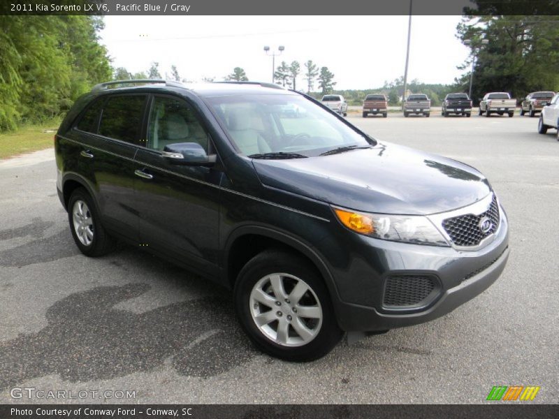 Pacific Blue / Gray 2011 Kia Sorento LX V6
