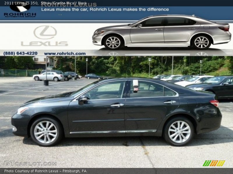 Smoky Granite Mica / Black 2011 Lexus ES 350