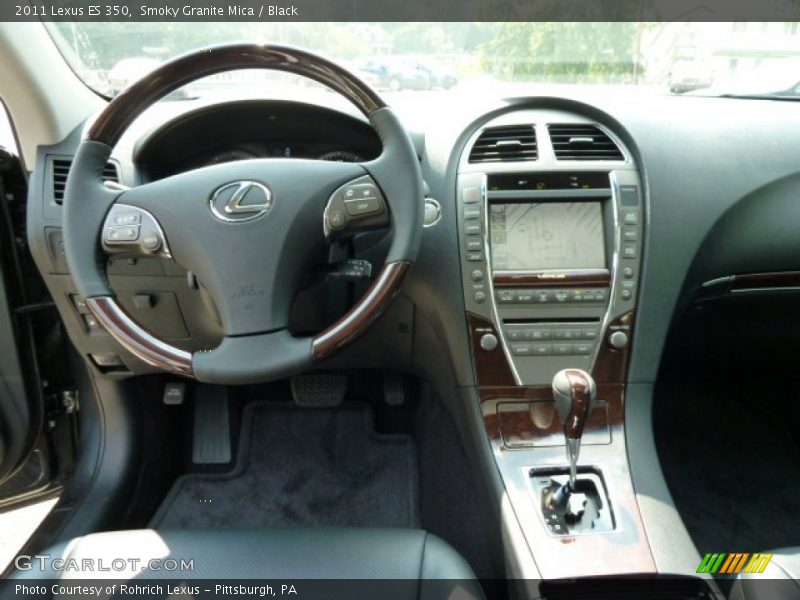 Smoky Granite Mica / Black 2011 Lexus ES 350