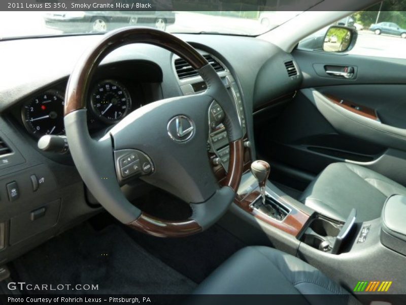 Smoky Granite Mica / Black 2011 Lexus ES 350