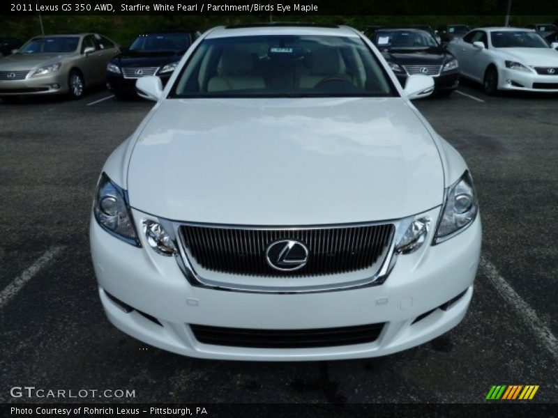 Starfire White Pearl / Parchment/Birds Eye Maple 2011 Lexus GS 350 AWD