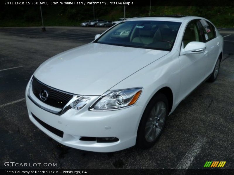 Starfire White Pearl / Parchment/Birds Eye Maple 2011 Lexus GS 350 AWD