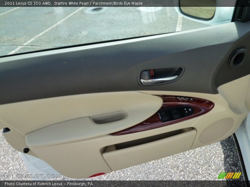 Starfire White Pearl / Parchment/Birds Eye Maple 2011 Lexus GS 350 AWD
