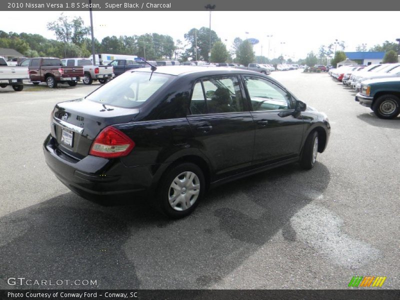 Super Black / Charcoal 2010 Nissan Versa 1.8 S Sedan