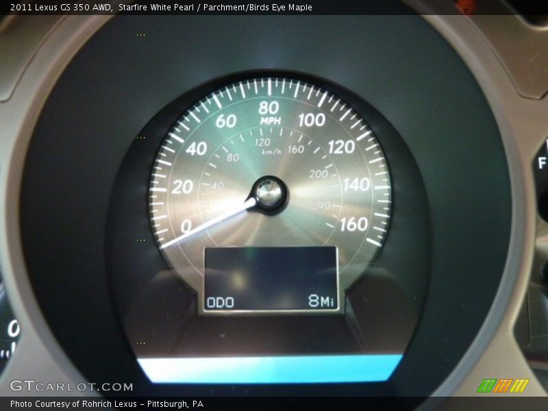 Starfire White Pearl / Parchment/Birds Eye Maple 2011 Lexus GS 350 AWD