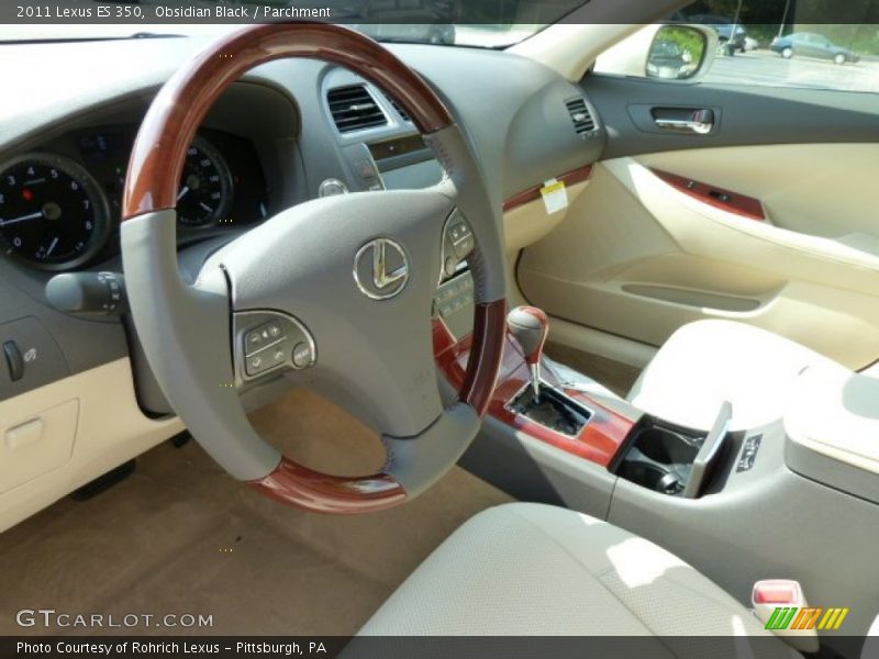 Obsidian Black / Parchment 2011 Lexus ES 350
