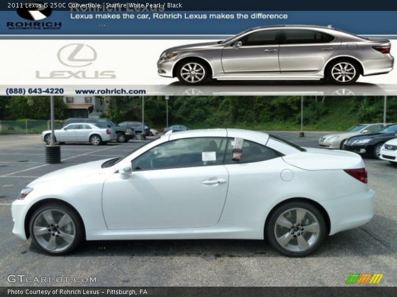Starfire White Pearl / Black 2011 Lexus IS 250C Convertible