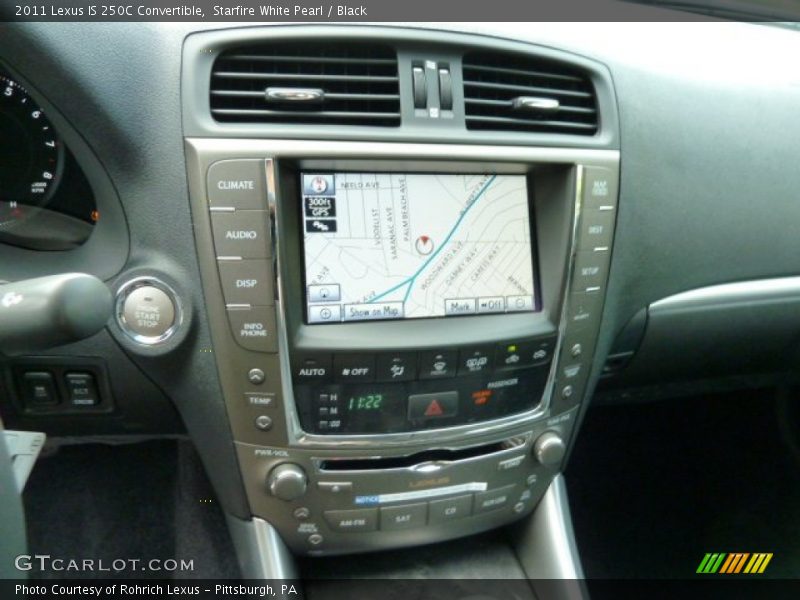 Navigation of 2011 IS 250C Convertible