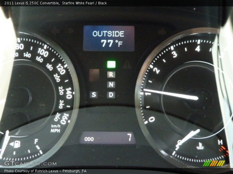Starfire White Pearl / Black 2011 Lexus IS 250C Convertible