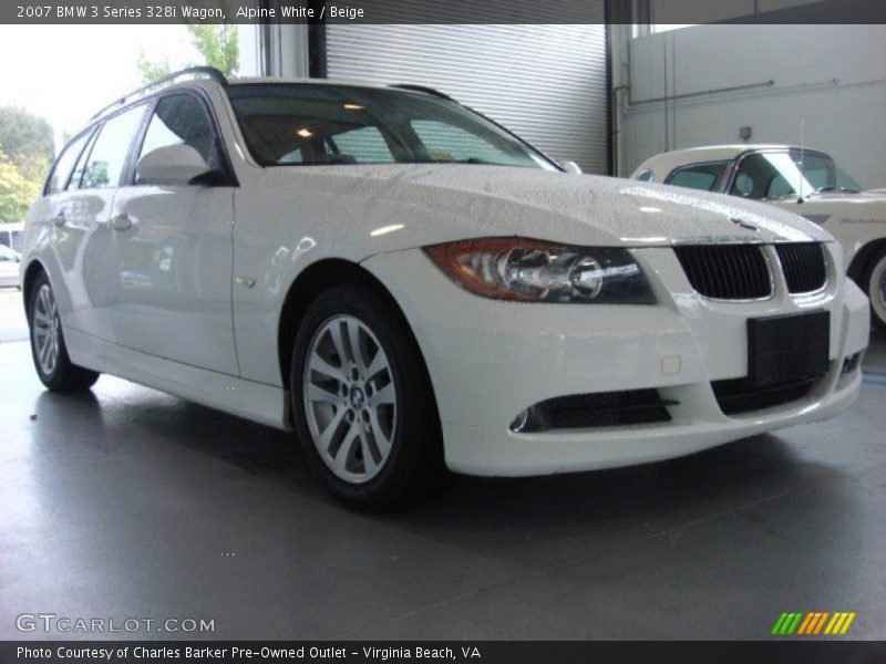 Alpine White / Beige 2007 BMW 3 Series 328i Wagon