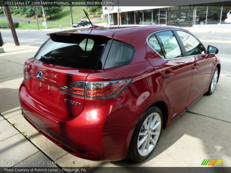 Matador Red Mica / Ecru 2011 Lexus CT 200h Hybrid Premium