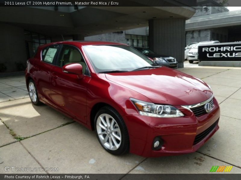 Matador Red Mica / Ecru 2011 Lexus CT 200h Hybrid Premium
