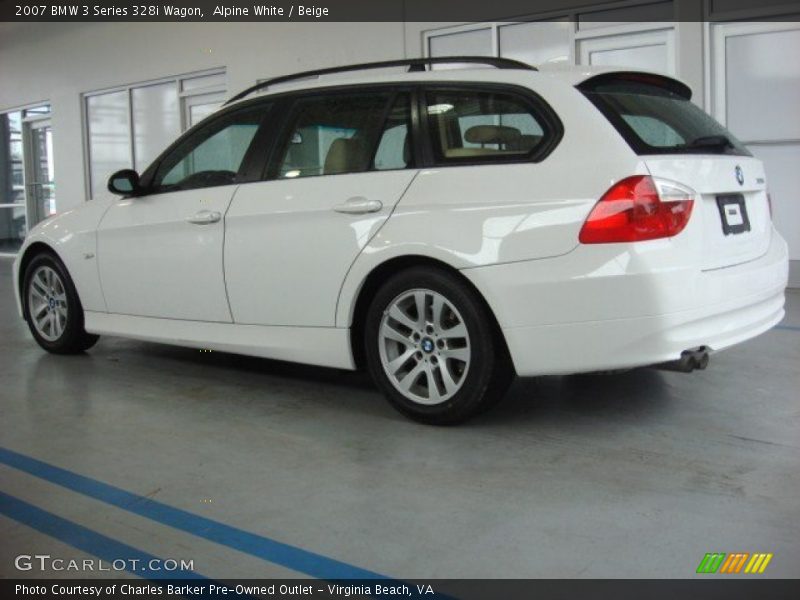 Alpine White / Beige 2007 BMW 3 Series 328i Wagon