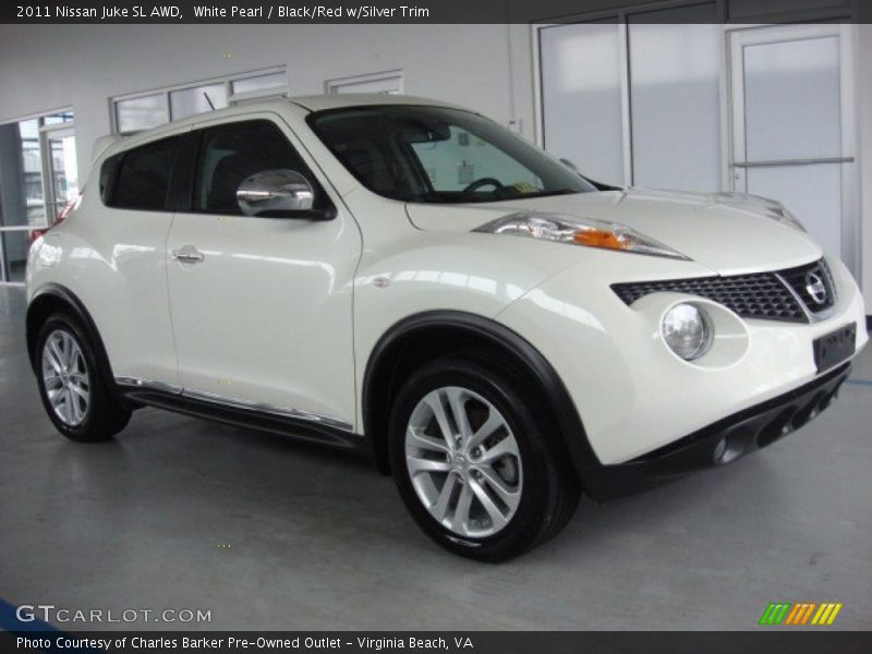 White Pearl / Black/Red w/Silver Trim 2011 Nissan Juke SL AWD