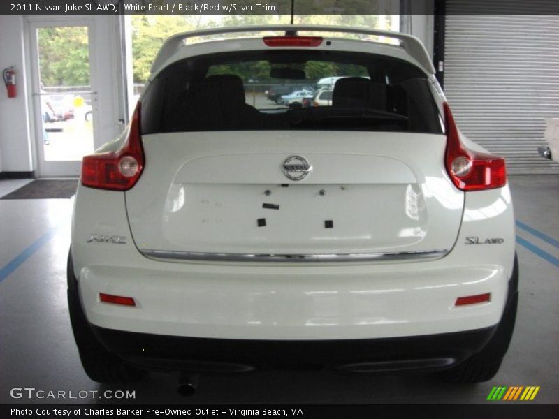 White Pearl / Black/Red w/Silver Trim 2011 Nissan Juke SL AWD