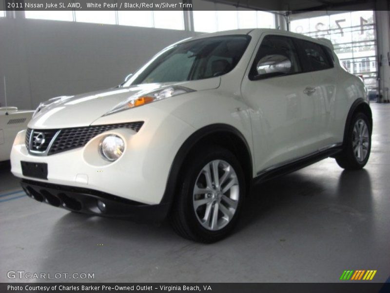 White Pearl / Black/Red w/Silver Trim 2011 Nissan Juke SL AWD