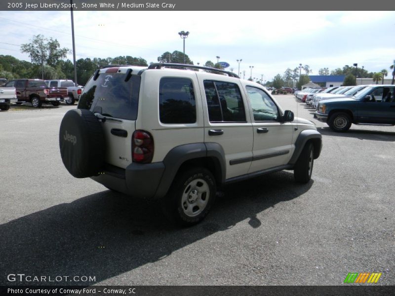 Stone White / Medium Slate Gray 2005 Jeep Liberty Sport