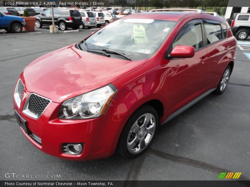Red Hot Metallic / Ebony 2009 Pontiac Vibe 2.4 AWD