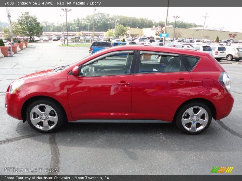 Red Hot Metallic / Ebony 2009 Pontiac Vibe 2.4 AWD