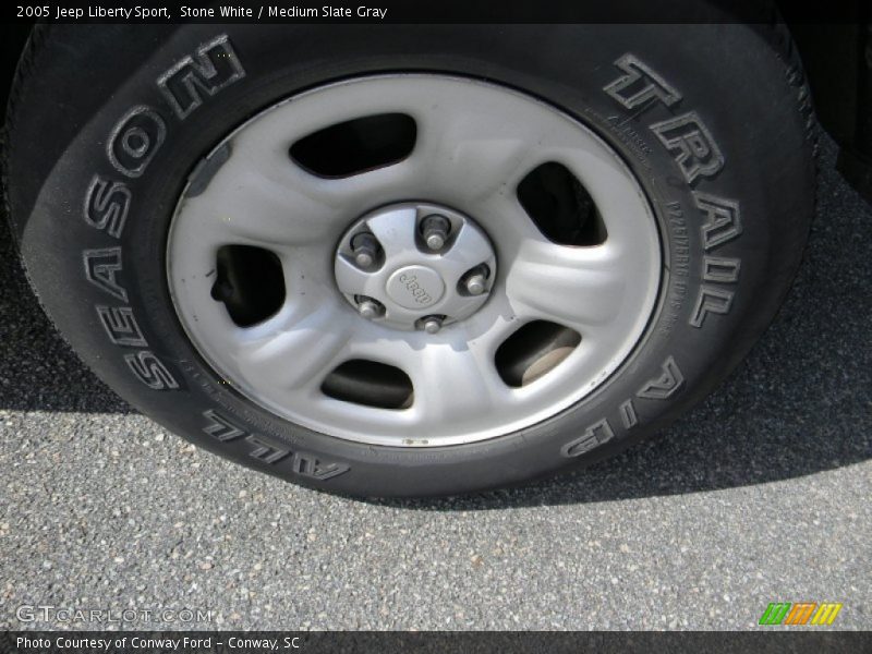 Stone White / Medium Slate Gray 2005 Jeep Liberty Sport
