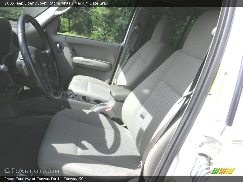 Stone White / Medium Slate Gray 2005 Jeep Liberty Sport