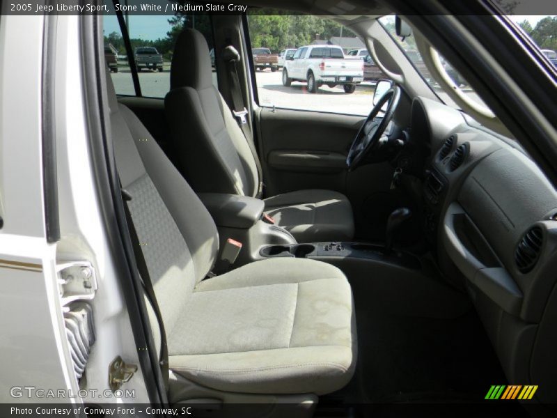 Stone White / Medium Slate Gray 2005 Jeep Liberty Sport