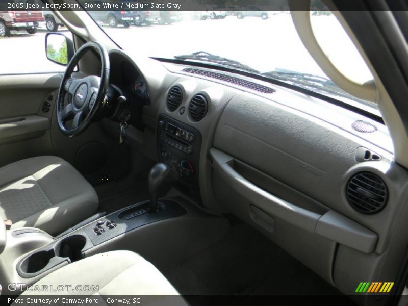 Stone White / Medium Slate Gray 2005 Jeep Liberty Sport