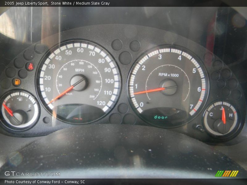 Stone White / Medium Slate Gray 2005 Jeep Liberty Sport