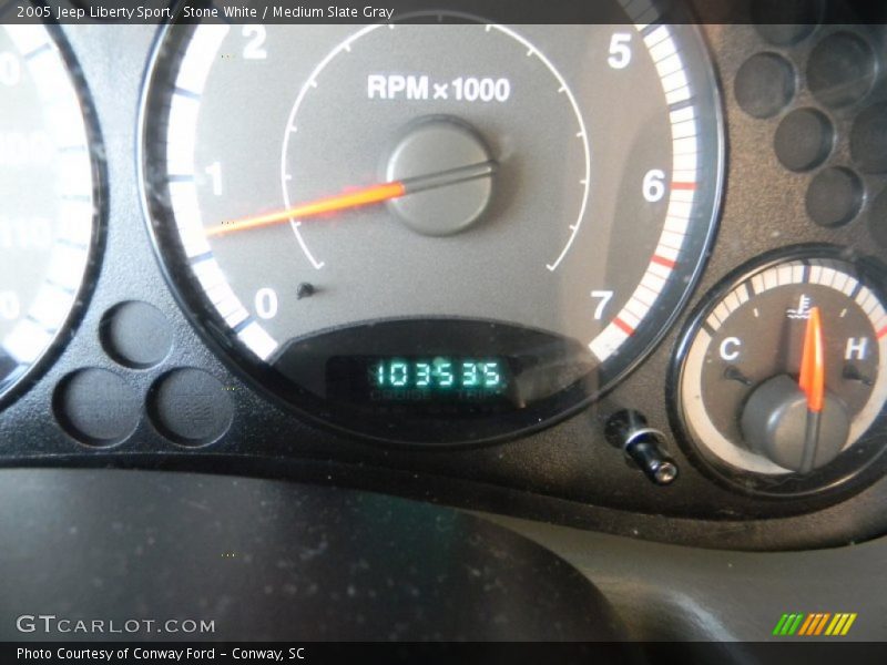 Stone White / Medium Slate Gray 2005 Jeep Liberty Sport