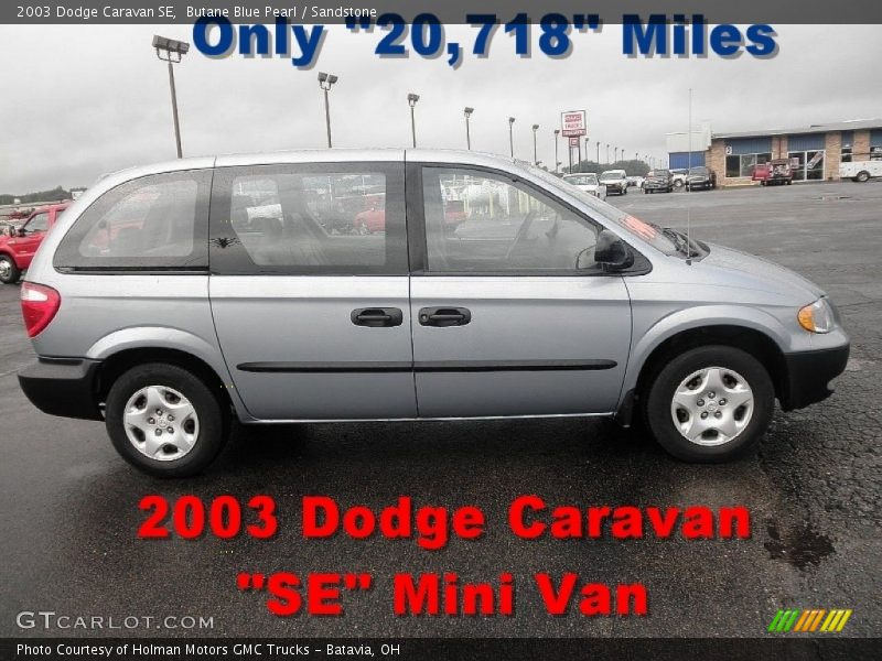 Butane Blue Pearl / Sandstone 2003 Dodge Caravan SE