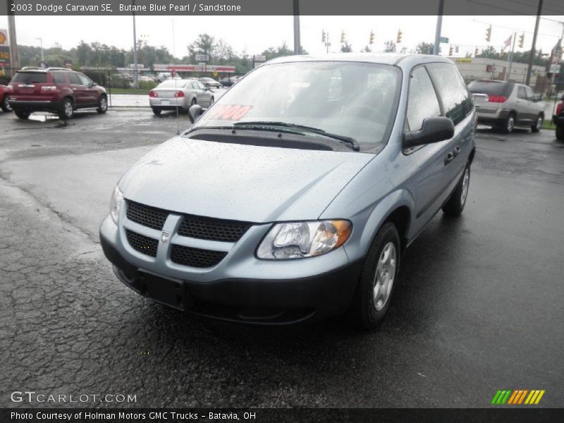 Butane Blue Pearl / Sandstone 2003 Dodge Caravan SE