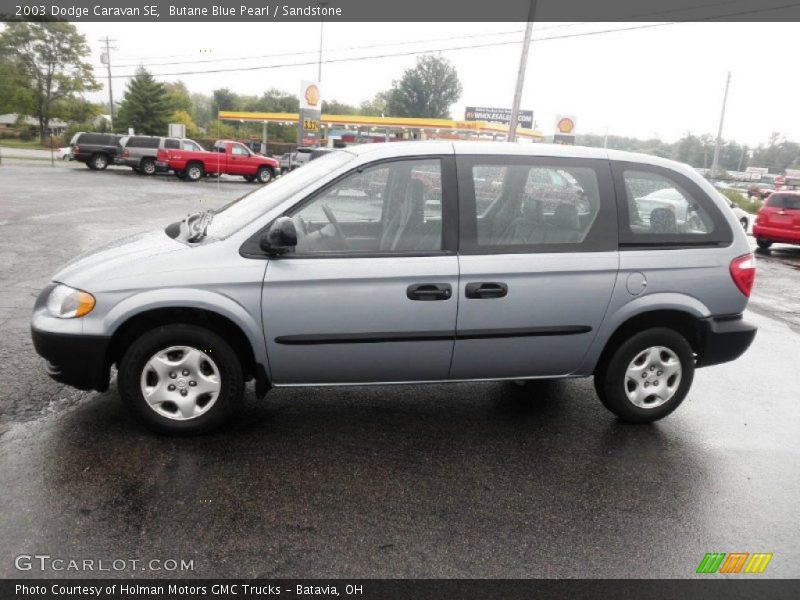 Butane Blue Pearl / Sandstone 2003 Dodge Caravan SE