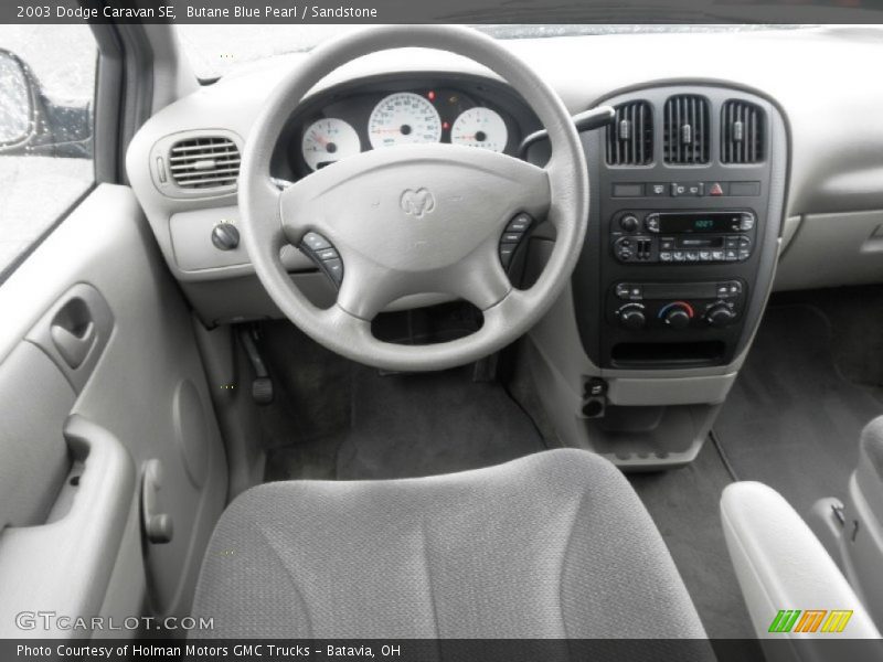 Butane Blue Pearl / Sandstone 2003 Dodge Caravan SE