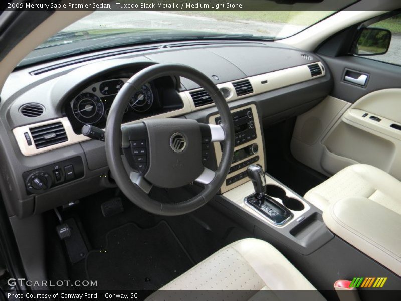 Tuxedo Black Metallic / Medium Light Stone 2009 Mercury Sable Premier Sedan