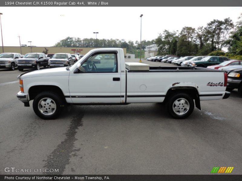 White / Blue 1994 Chevrolet C/K K1500 Regular Cab 4x4