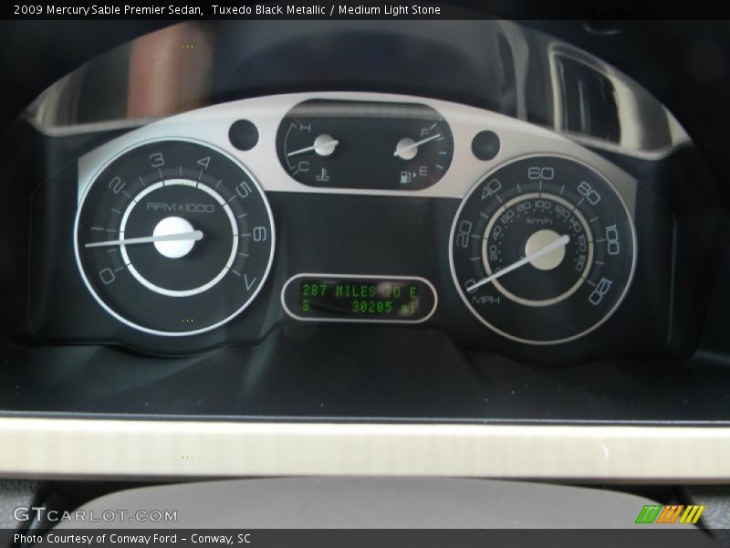 Tuxedo Black Metallic / Medium Light Stone 2009 Mercury Sable Premier Sedan