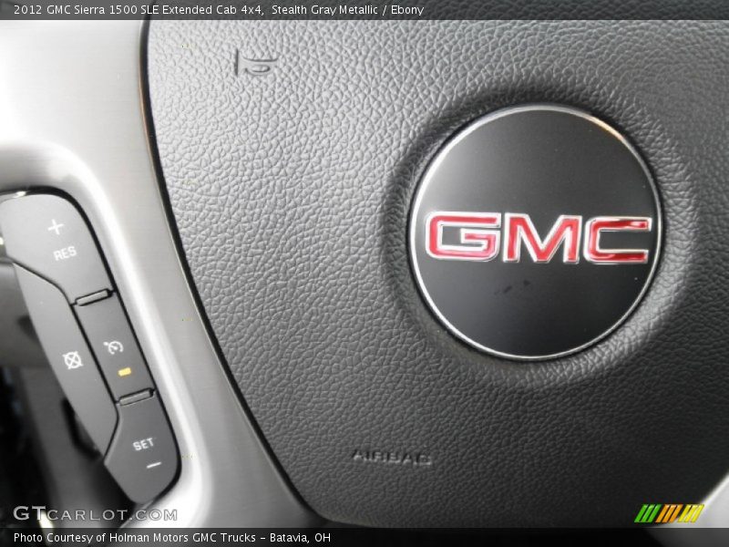 Stealth Gray Metallic / Ebony 2012 GMC Sierra 1500 SLE Extended Cab 4x4