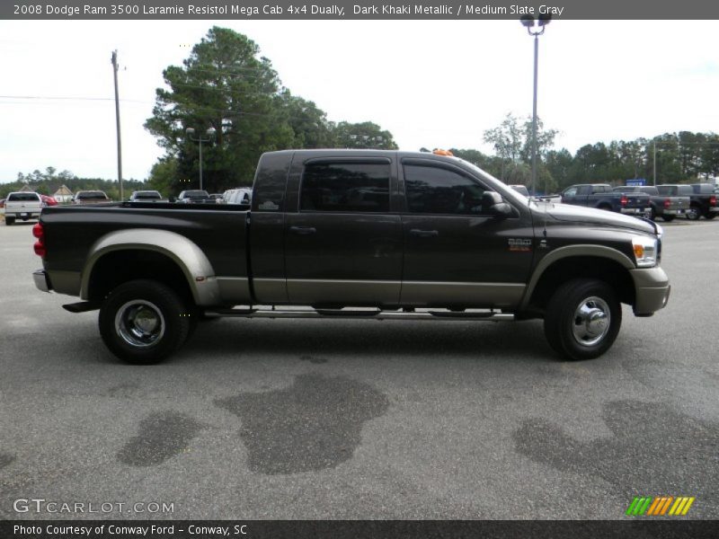  2008 Ram 3500 Laramie Resistol Mega Cab 4x4 Dually Dark Khaki Metallic