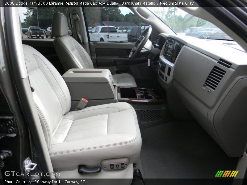  2008 Ram 3500 Laramie Resistol Mega Cab 4x4 Dually Medium Slate Gray Interior