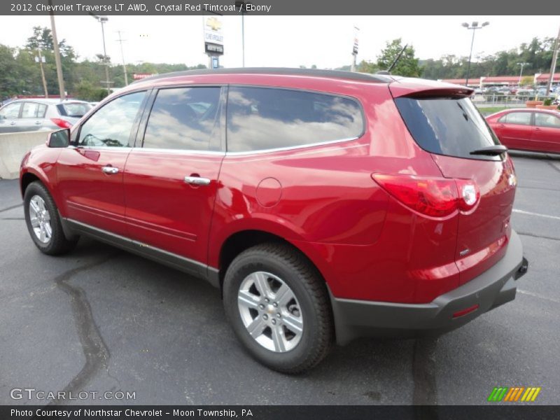 Crystal Red Tintcoat / Ebony 2012 Chevrolet Traverse LT AWD