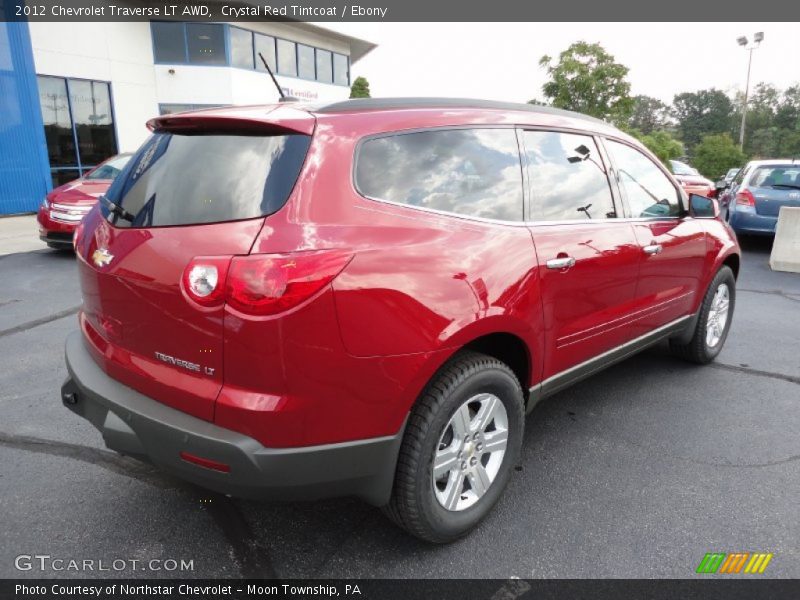 Crystal Red Tintcoat / Ebony 2012 Chevrolet Traverse LT AWD
