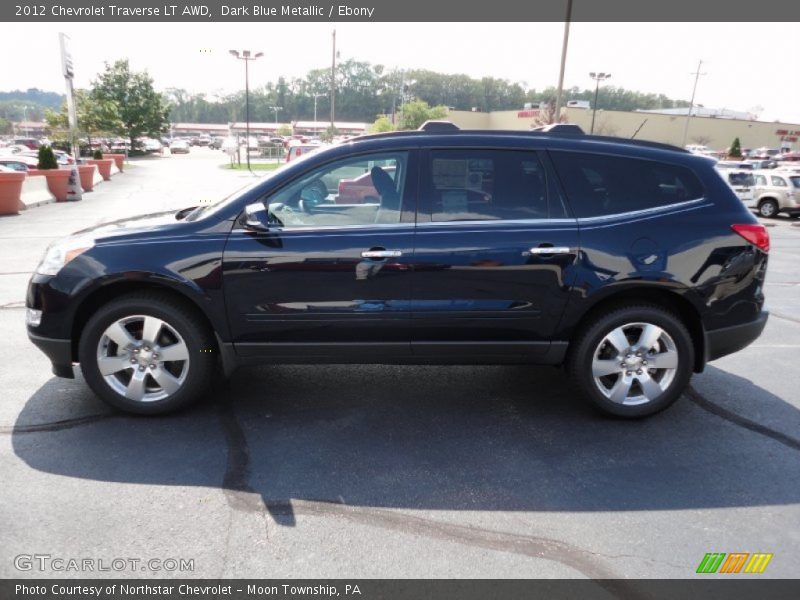 Dark Blue Metallic / Ebony 2012 Chevrolet Traverse LT AWD