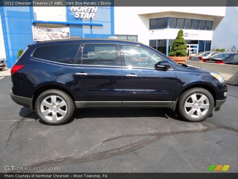 Dark Blue Metallic / Ebony 2012 Chevrolet Traverse LT AWD