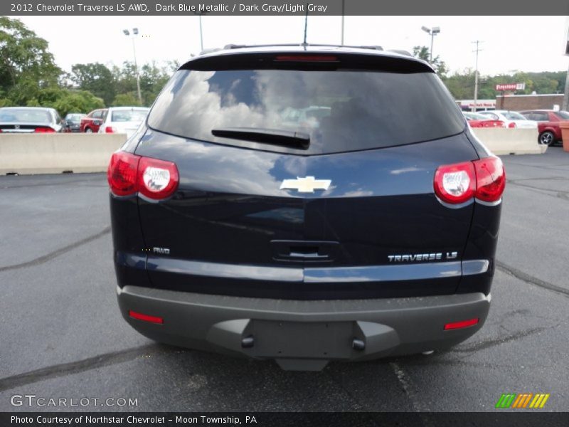 Dark Blue Metallic / Dark Gray/Light Gray 2012 Chevrolet Traverse LS AWD